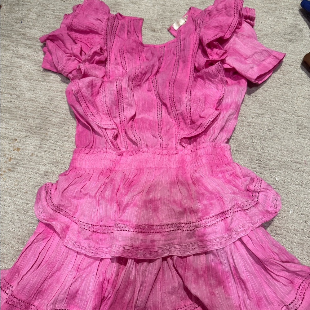 LoveShackFancy Pink Ruffle Kids Dress